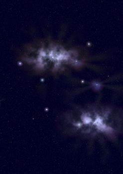 Small part of an infinite star field of space in the Universe. "Elements of this image furnished by NASA".