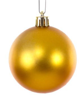 Golden christmas ball ornament