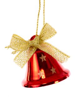 Red bell with golden ribbon