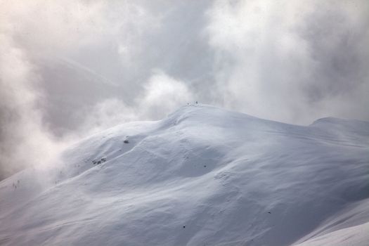 Winter landscape in the mountains