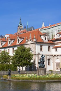 prague, czech republic - baroque wallenstein garden at mala strana