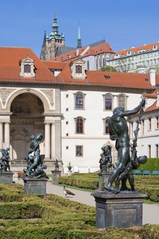 prague, czech republic - baroque wallenstein garden at mala strana