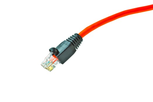 LAN ethernet cable isolated on white background