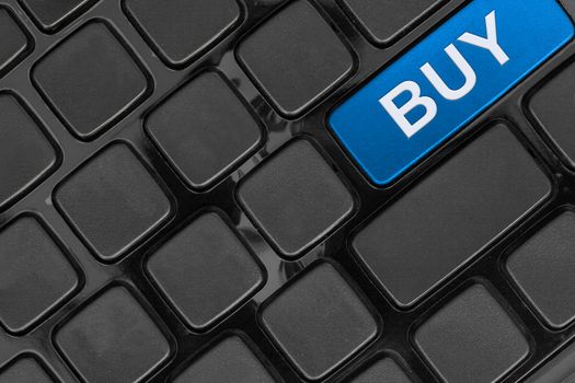 keyboard close up,top view, buy shopping online concept word