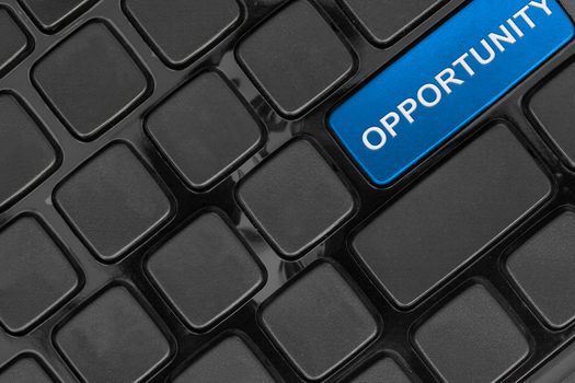keyboard close up,top view, opportunity word