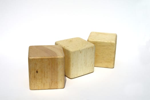 Wooden blocks made to be a toy for children.