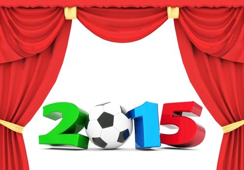 happy new year 2015 Illustrations 3d on a white background