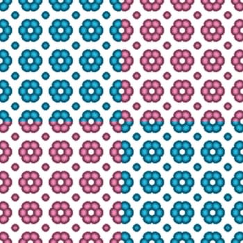 Digital computer graphic - decorative seamless ornament in a bright colors for design.