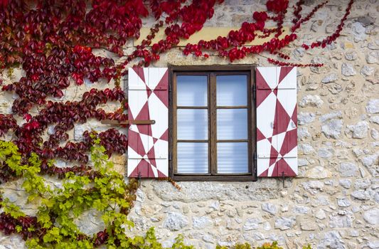 medieval window of Bled castle, Slovenia 