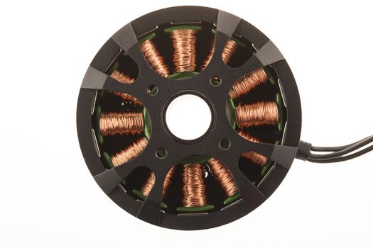 Brushless motor isolated on white.