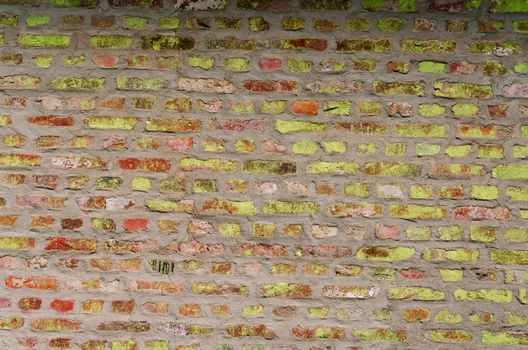Renovated house wall covered with insulation and with a beautiful clinker brick.