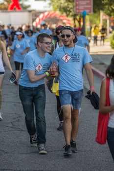 TUCSON, AZ/USA - OCTOBER 12:  Unidentified walkers at AIDSwalk on October 12, 2014 in Tucson, Arizona, USA.
