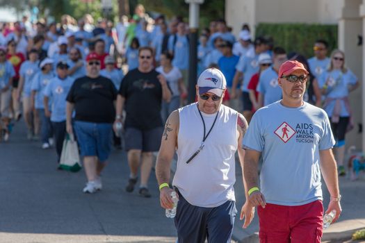 TUCSON, AZ/USA - OCTOBER 12:  Walkers at AIDSwalk on October 12, 2014 in Tucson, Arizona, USA.