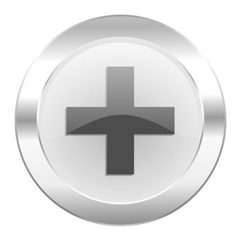 plus chrome web icon isolated