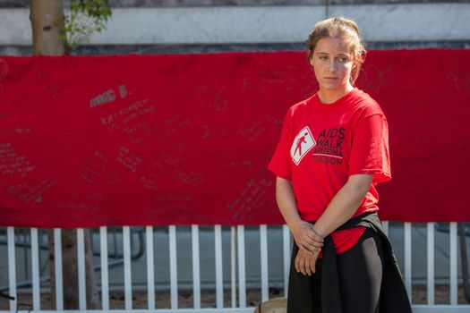 TUCSON, AZ/USA - OCTOBER 12:  Unidentified young woman at AIDSwalk on October 12, 2014 in Tucson, Arizona, USA.