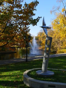 Beatiful nature in the park in autumn