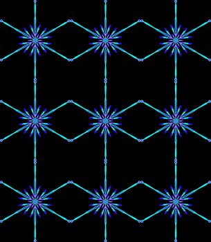 Digital computer grapgic - seamless decorative ornament with snowflaces for design.
