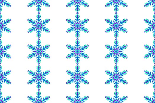 Digital computer grapgic - seamless decorative ornament with snowflaces for design.