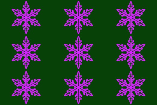 Digital computer grapgic - seamless decorative ornament with snowflaces for design.