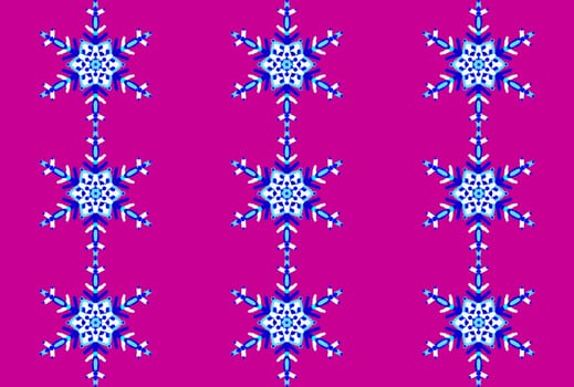 Digital computer graphic - seamless decorative ornament with snowflakes for design.