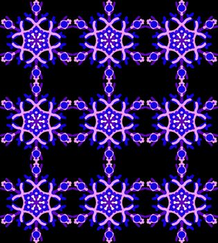Digital computer grapgic - seamless decorative ornament with snowflaces for design.