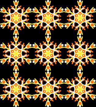 Digital computer grapgic - seamless decorative ornament with snowflaces for design.