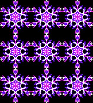 Digital computer grapgic - seamless decorative ornament with snowflaces for design.