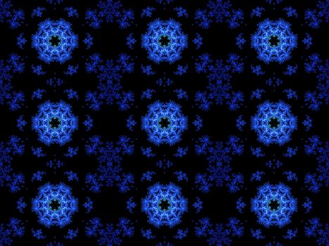 Digital computer grapgic - seamless decorative ornament with snowflaces for design.