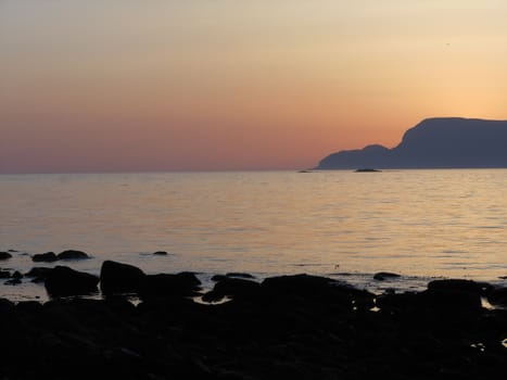 Just after the sun has set ver the Norwegian west coast