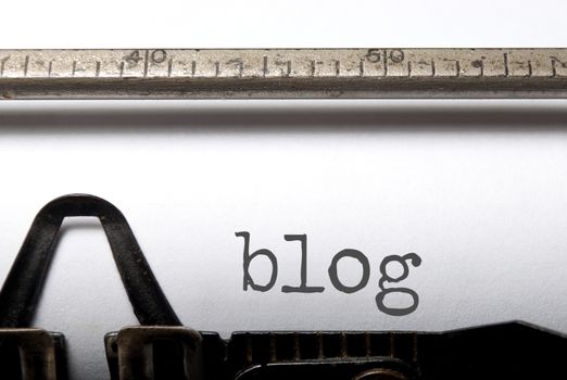 Blog printed on an old typewriter 