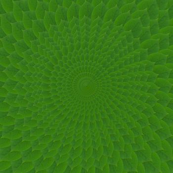 Pattern from green abstract circles from leaves