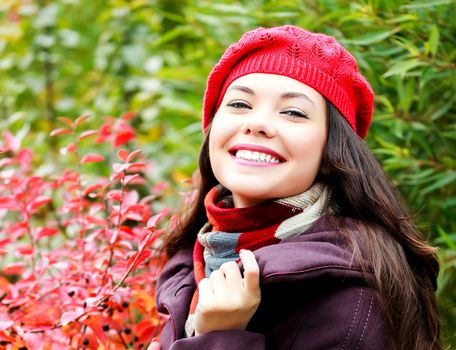 Young woman posing outdoors