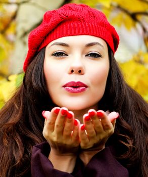 Young woman posing outdoors