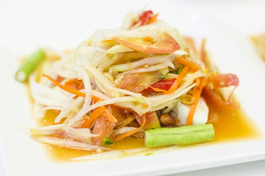 Spicy green papaya salad
	
	
