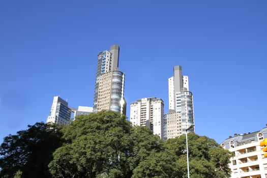 Skyscrapers in La Reserva, Buenos Aires, Argentina.