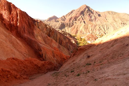 Rocks Purmamarca in the Province of Jujuy in Argentina, South america.