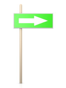 A Signpost. 3D rendered Illustration. Isolated on white.