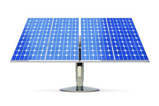 3D rendered Illustration. A single solar panel, isolated on white.