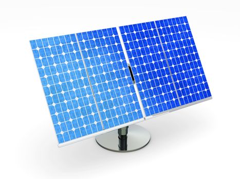 3D rendered Illustration. A single solar panel, isolated on white.
