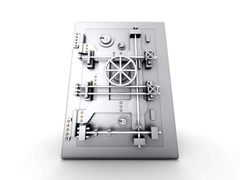 A bank safe. 3D rendered Illustration. 
