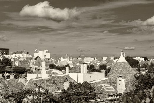 Trulli in the southern Italian town of Alberobello, Apulia, Italy.