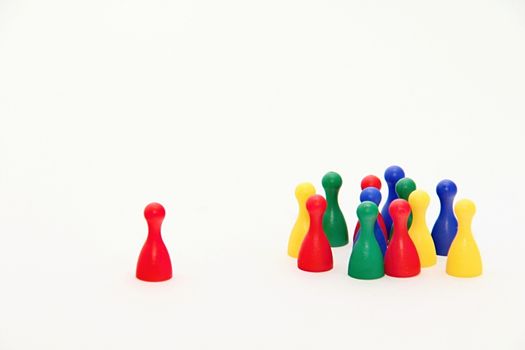 Photo of Ludo Board Game Figurines in various positions perfectly fit to company presentations as well as private purposes.