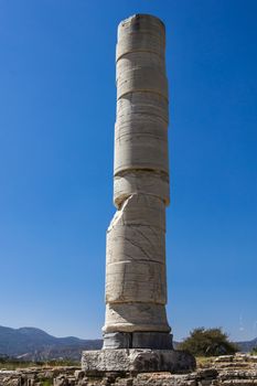 The column from the large sanctuary to the goddess Hera, UNESCO World Heritage Site