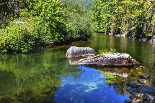 Fall Colors Reflection Wenatchee River Reflections Stevens Pass Leavenworth Washington