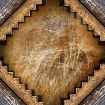 Dark grunge metallic abstract background scratched and rusted