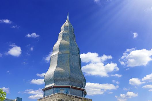 Steeple, Steeple against a beautiful blue sky.