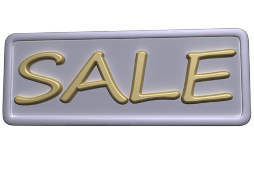 High Quality Sale product badge isolated on white.