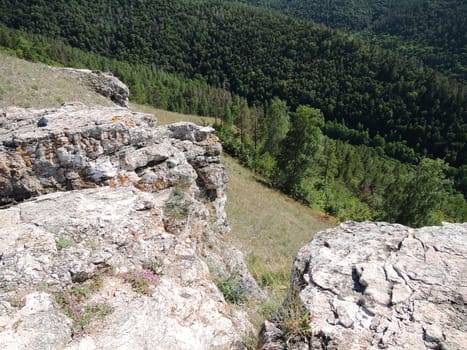 rocks on the mountain on a sunny summer day