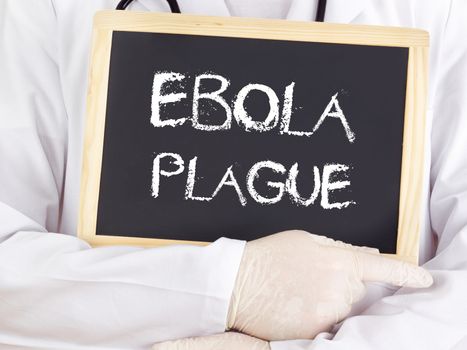 Doctor shows information: Ebola plague