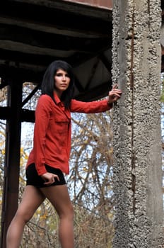 young girl on a walk